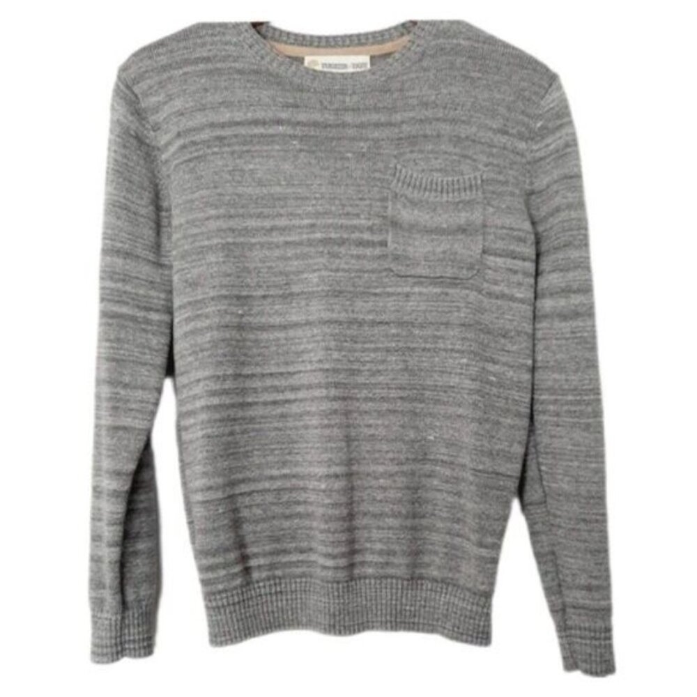 TUCKER + TATE Crewneck Fine Knit Pullover Sweater Kids Youth Boy Gray Sz XL